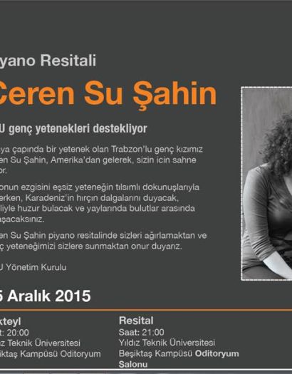 CEREN SU ŞAHİN PİANO RESİTALİ